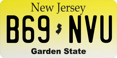 NJ license plate B69NVU