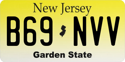 NJ license plate B69NVV