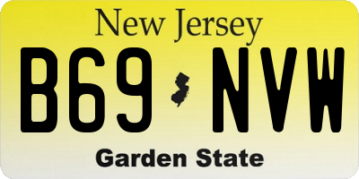 NJ license plate B69NVW