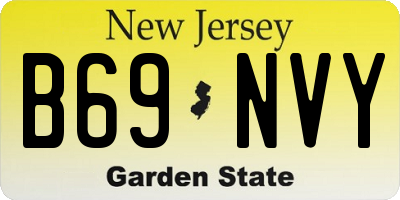 NJ license plate B69NVY