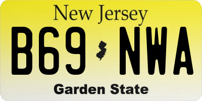 NJ license plate B69NWA