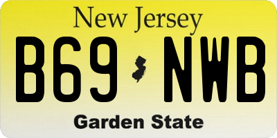 NJ license plate B69NWB