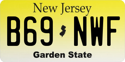 NJ license plate B69NWF