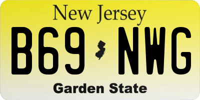 NJ license plate B69NWG
