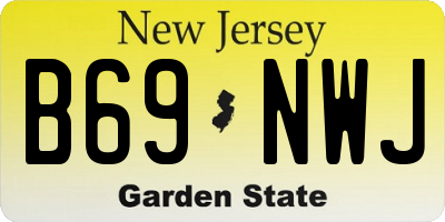 NJ license plate B69NWJ
