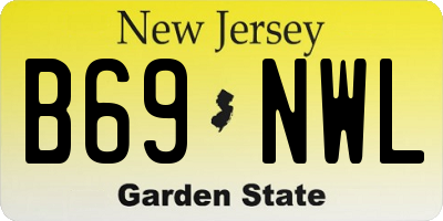 NJ license plate B69NWL