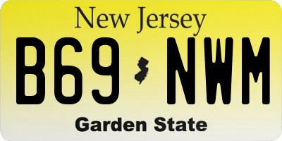 NJ license plate B69NWM