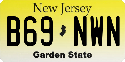 NJ license plate B69NWN