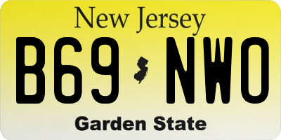 NJ license plate B69NWO