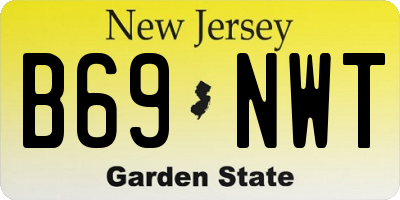 NJ license plate B69NWT