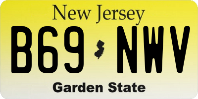 NJ license plate B69NWV