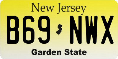 NJ license plate B69NWX