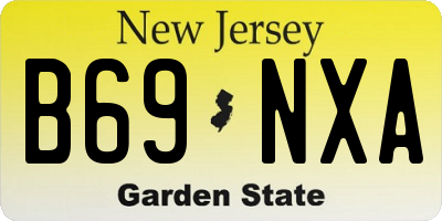 NJ license plate B69NXA
