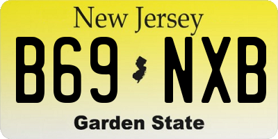 NJ license plate B69NXB
