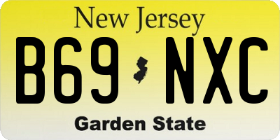 NJ license plate B69NXC