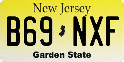 NJ license plate B69NXF