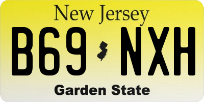 NJ license plate B69NXH