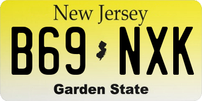 NJ license plate B69NXK