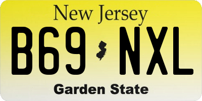 NJ license plate B69NXL