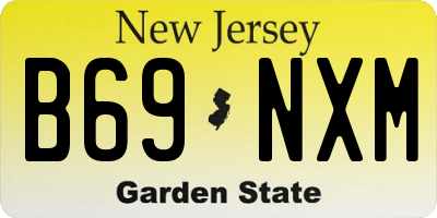 NJ license plate B69NXM