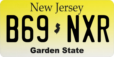 NJ license plate B69NXR