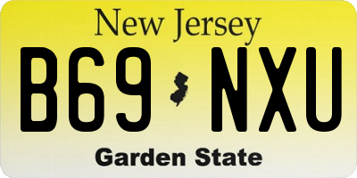 NJ license plate B69NXU