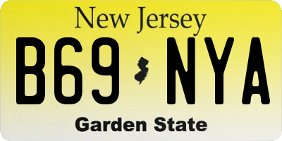 NJ license plate B69NYA