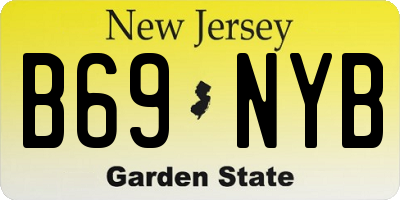 NJ license plate B69NYB