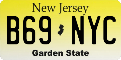 NJ license plate B69NYC