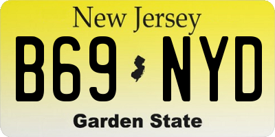 NJ license plate B69NYD