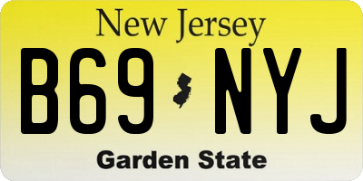 NJ license plate B69NYJ