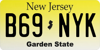 NJ license plate B69NYK