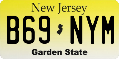 NJ license plate B69NYM