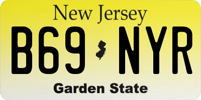 NJ license plate B69NYR