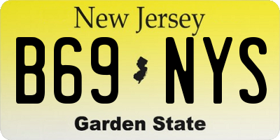 NJ license plate B69NYS
