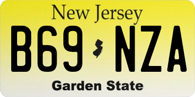 NJ license plate B69NZA