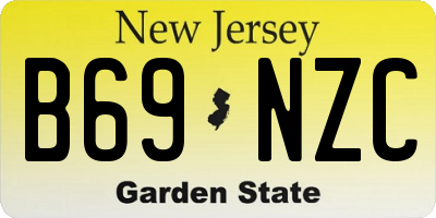 NJ license plate B69NZC