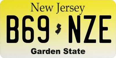 NJ license plate B69NZE