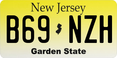 NJ license plate B69NZH