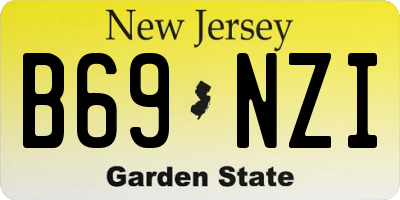 NJ license plate B69NZI