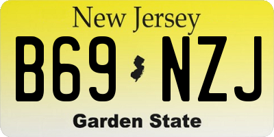 NJ license plate B69NZJ