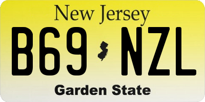 NJ license plate B69NZL