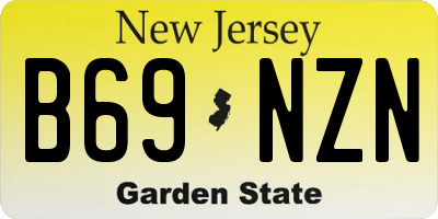 NJ license plate B69NZN