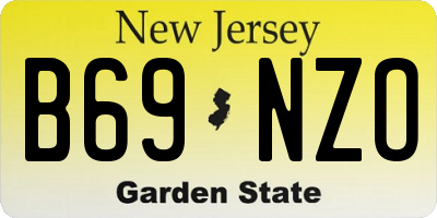 NJ license plate B69NZO