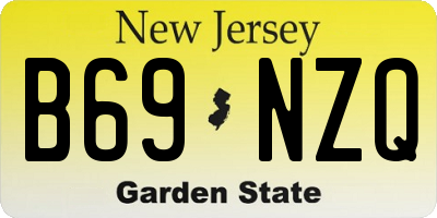 NJ license plate B69NZQ