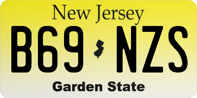 NJ license plate B69NZS