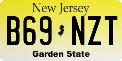 NJ license plate B69NZT