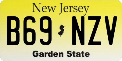 NJ license plate B69NZV
