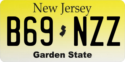 NJ license plate B69NZZ
