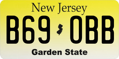 NJ license plate B69OBB